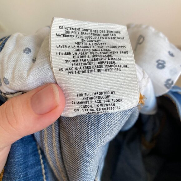 Anthropologie Pilcro and the Letterpress Serif Skinny Ankle Jeans Raw Hem 26 - Picture 9 of 9